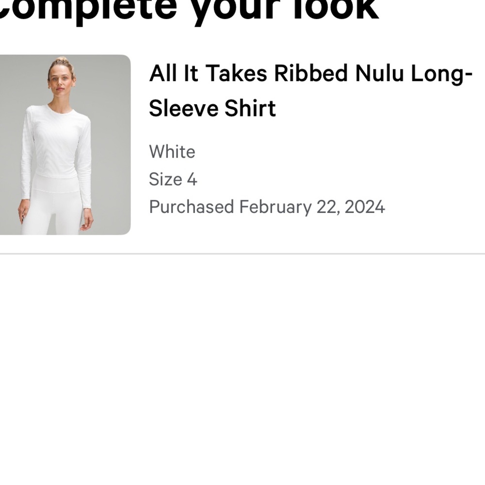 Lululemon All It Takes ribbed top